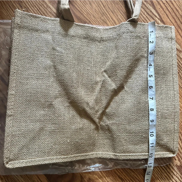 🆕 Burlap Tote Bag - Picture 3 of 4